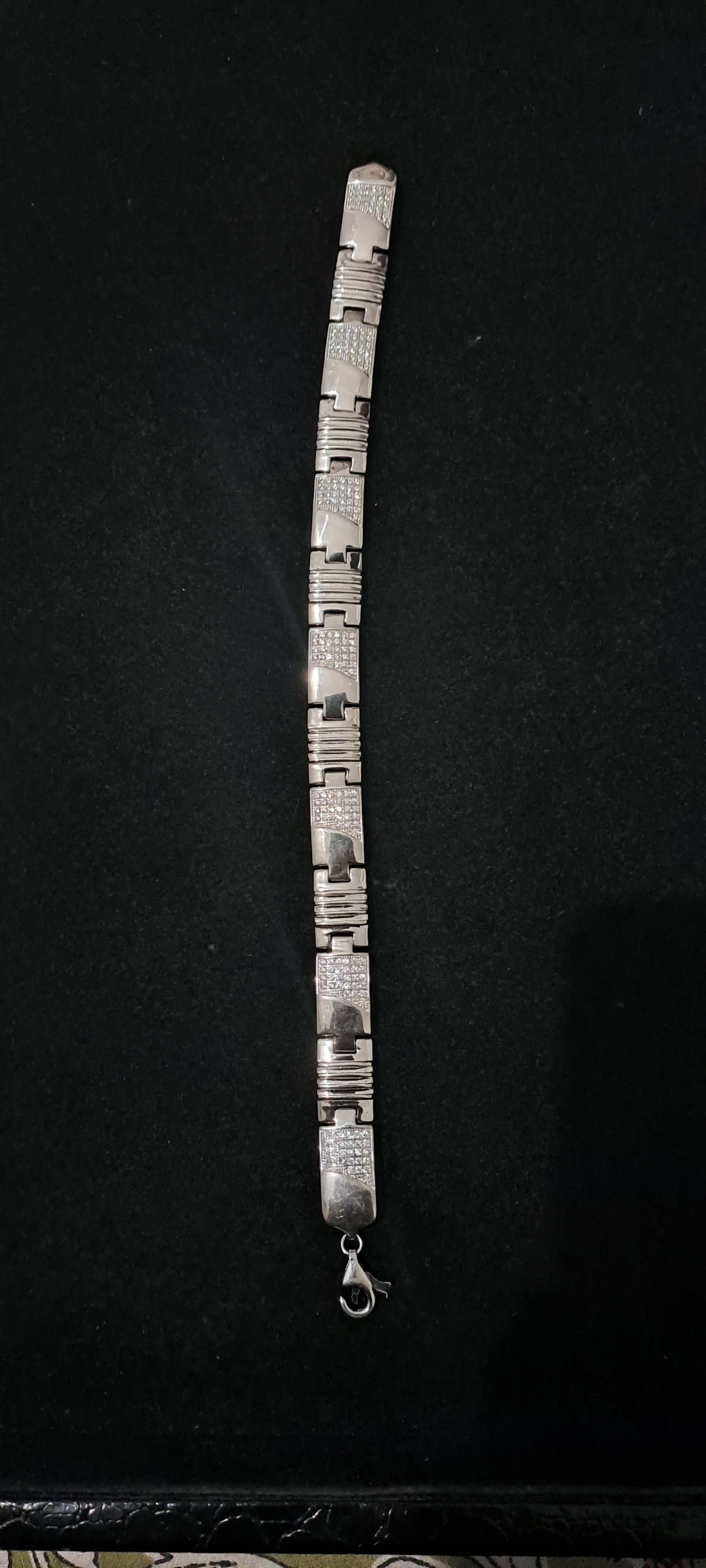 Modern Textured Link Bracelet for Men | Elegant Daily Wear Bracelet | 925 Sterling Silver