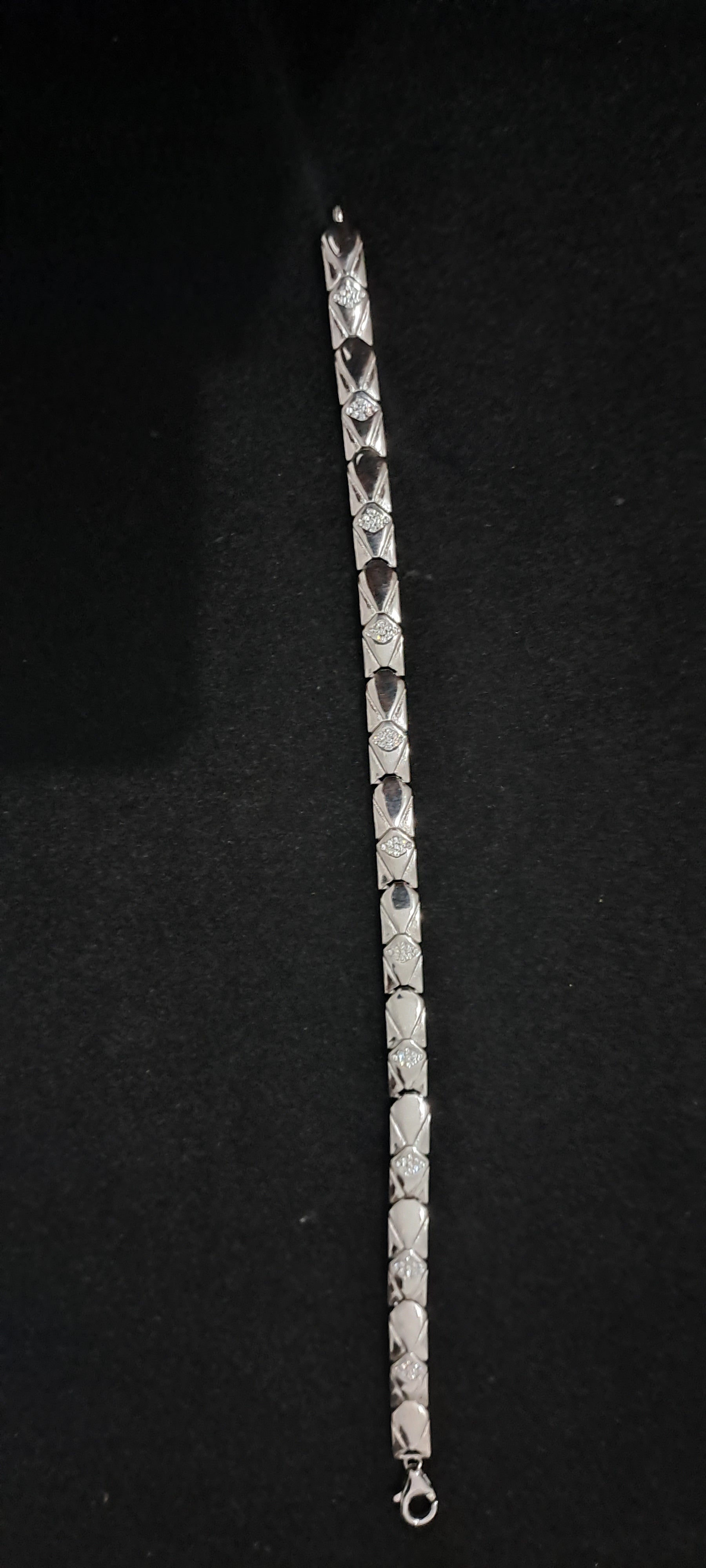 Textured Link Bracelet for Men | Elegant Minimal Bracelet | 925 Sterling Silver