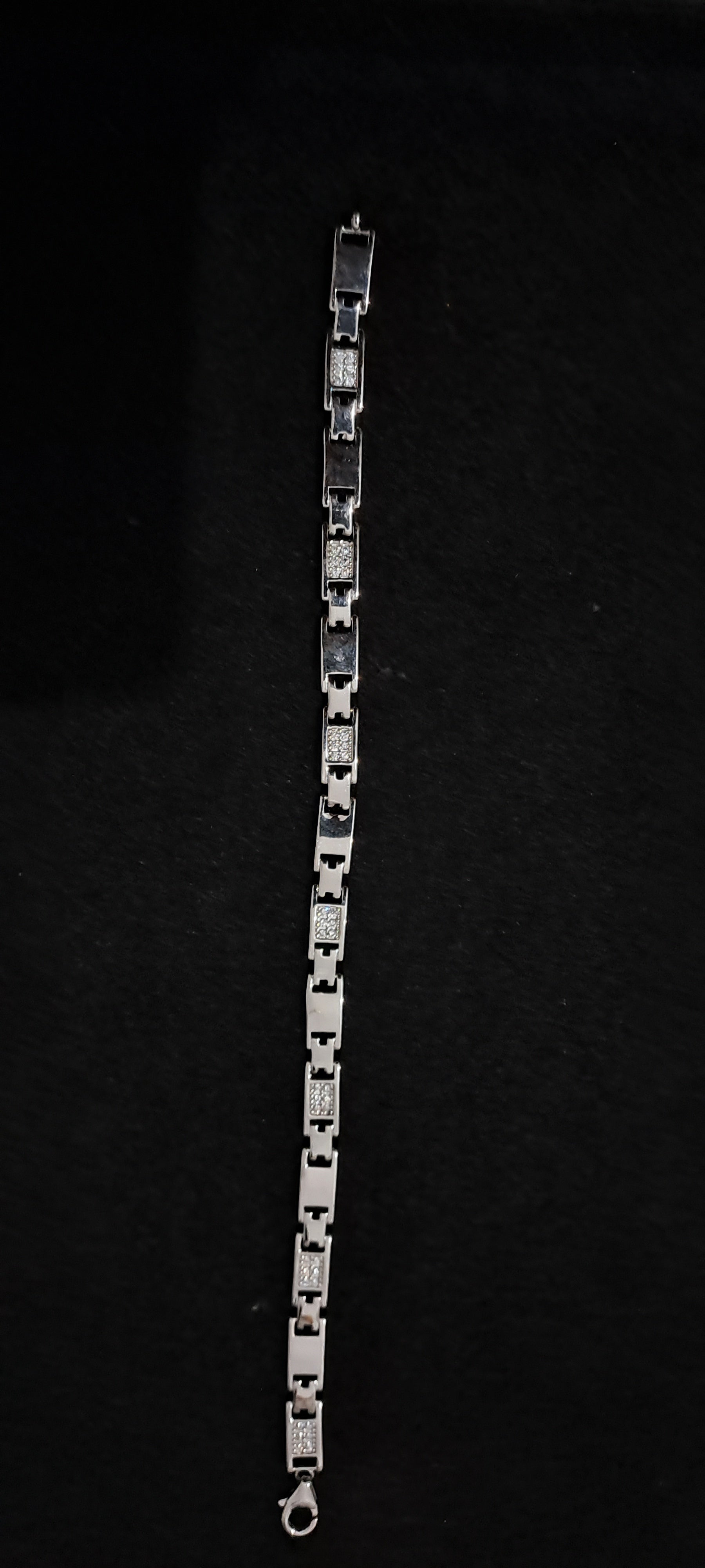 Geometric Link Bracelet for Men | Modern Minimal Bracelet | 925 Sterling Silver
