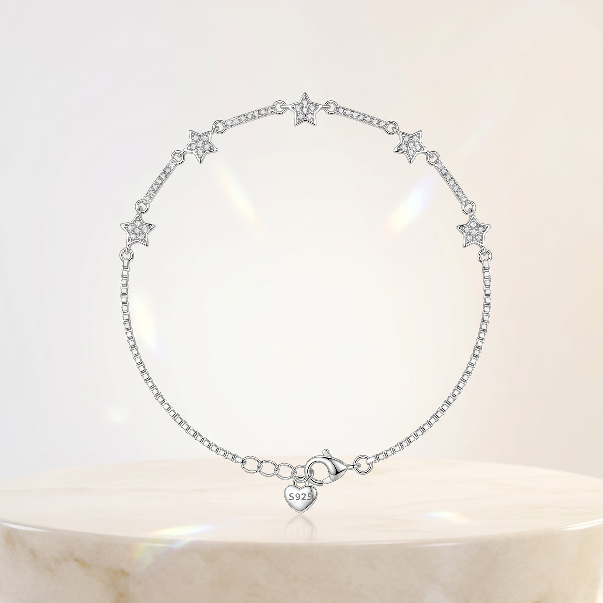 Star Charm Bracelet for Women | Elegant Daily Wear Bracelet | 925 Sterling Silver