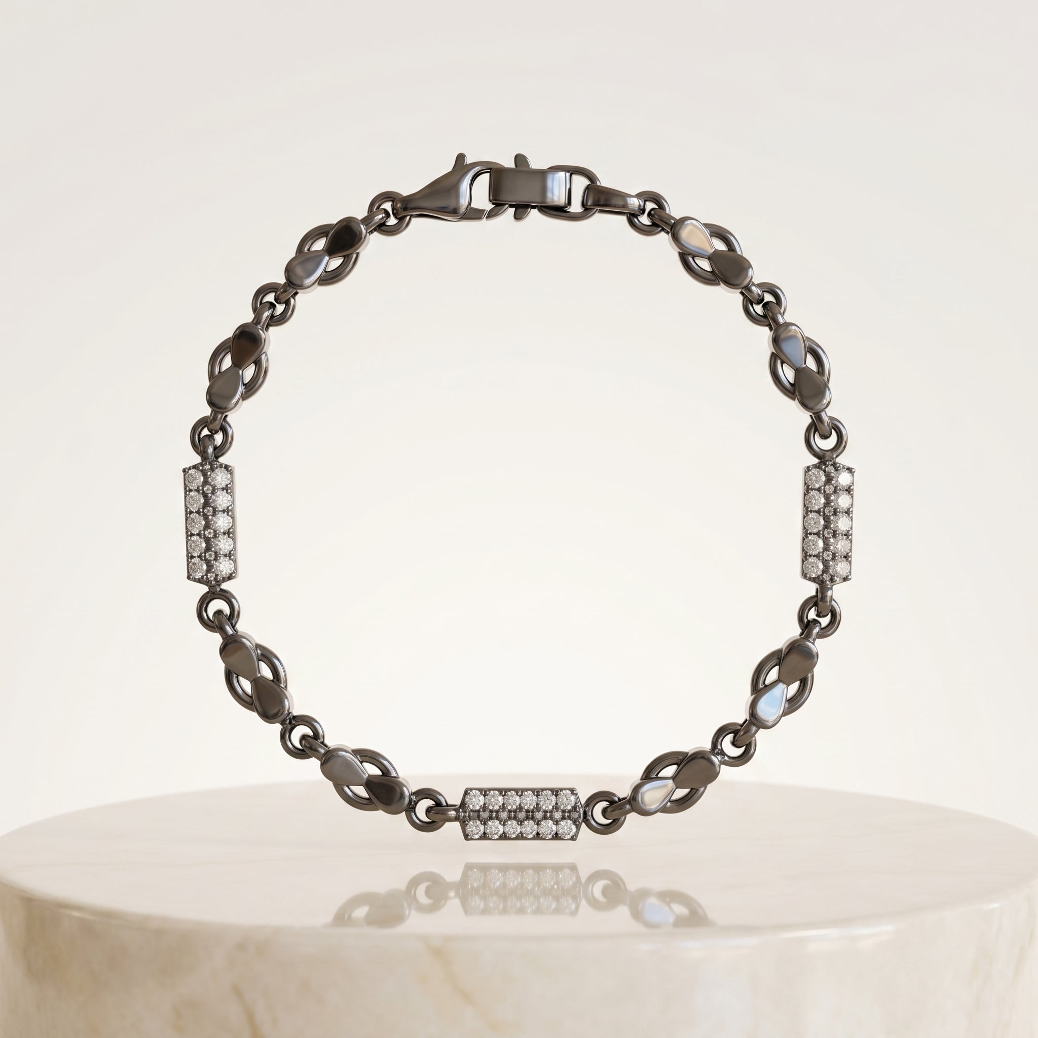 Elegant Stone Link Bracelet for Women | Stylish Daily Wear Bracelet | 925 Sterling Silver
