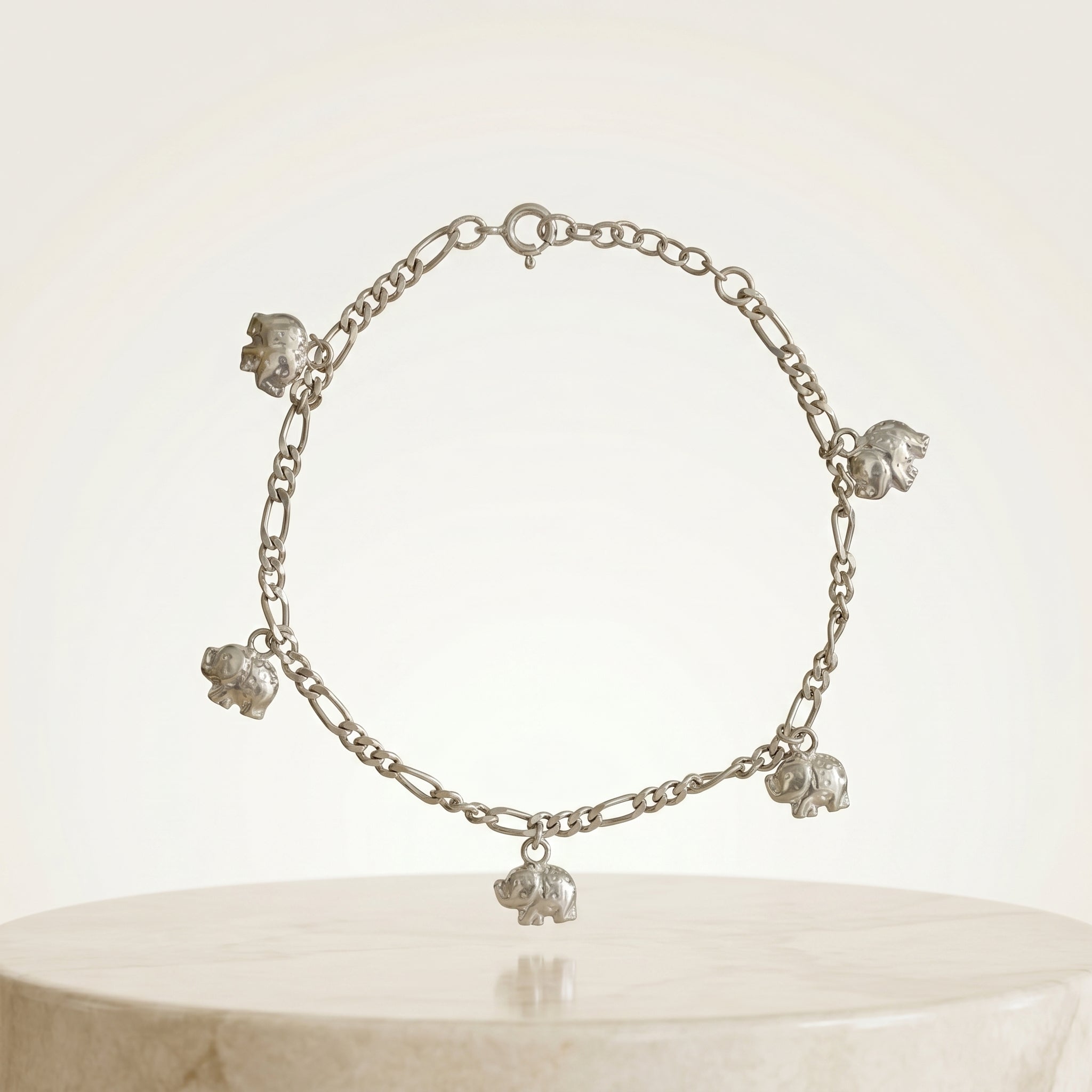 Elephant Charm Bracelet for Women | Elegant Daily Wear Bracelet | 925 Sterling Silver