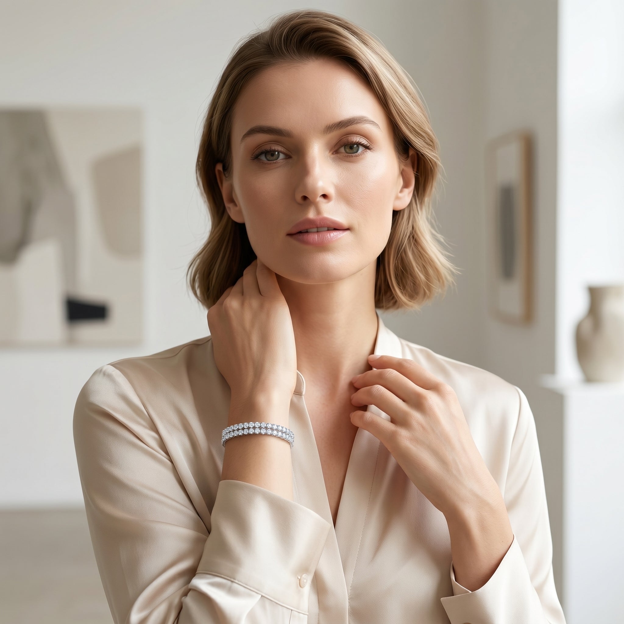 Luxury Tennis Bracelet for Women | Elegant Stone Bracelet | 925 Sterling Silver