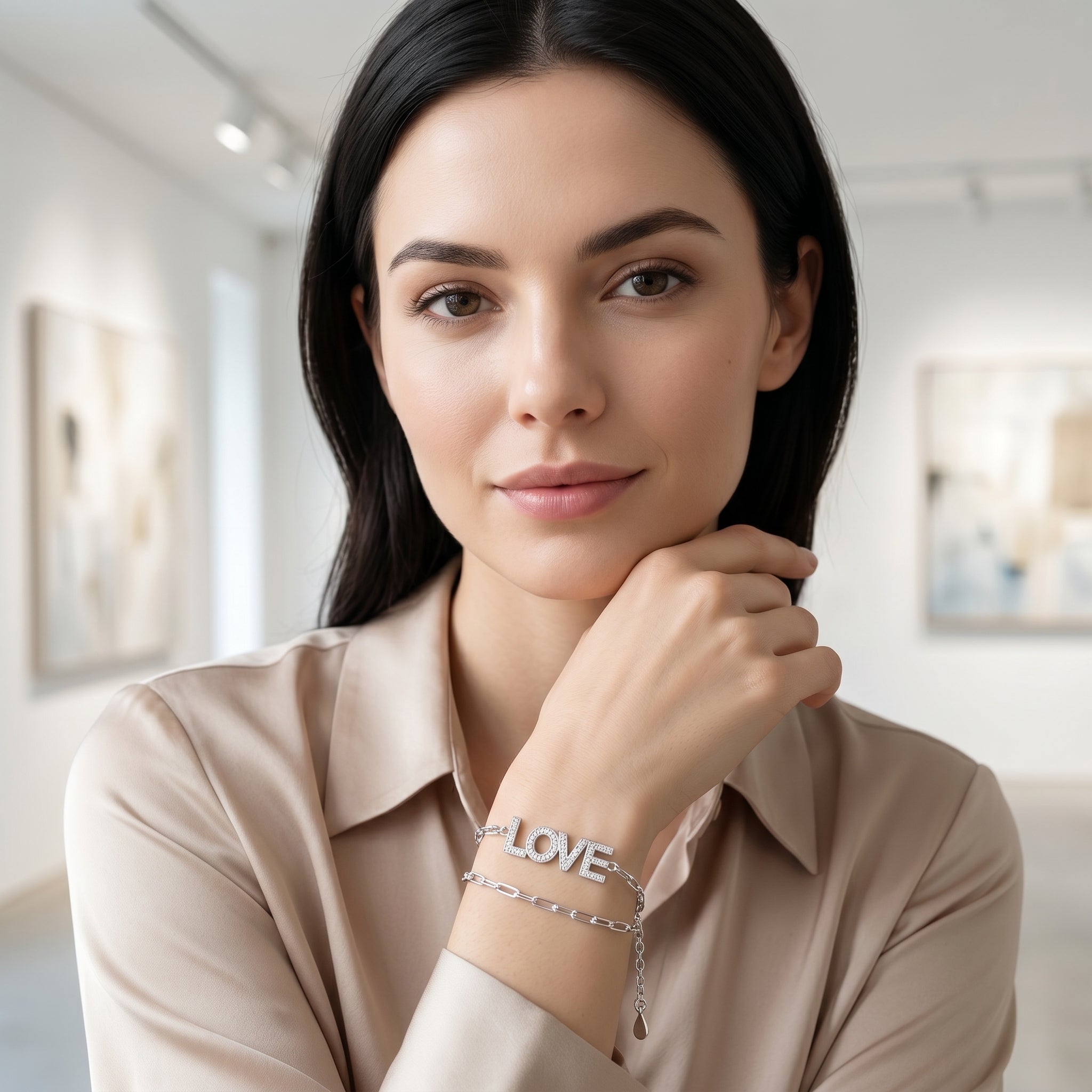 LOVE Charm Bracelet for Women | Elegant Daily Wear Bracelet | 925 Sterling Silver