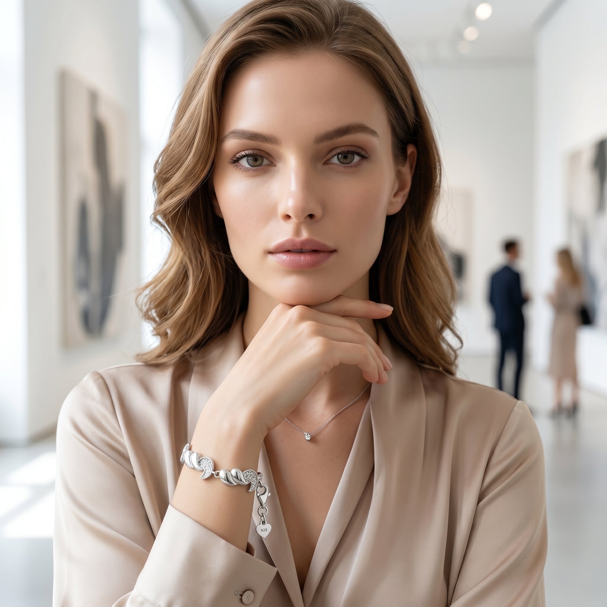 Elegant Heart Link Bracelet for Women | Stylish Daily Wear Bracelet | 925 Sterling Silver