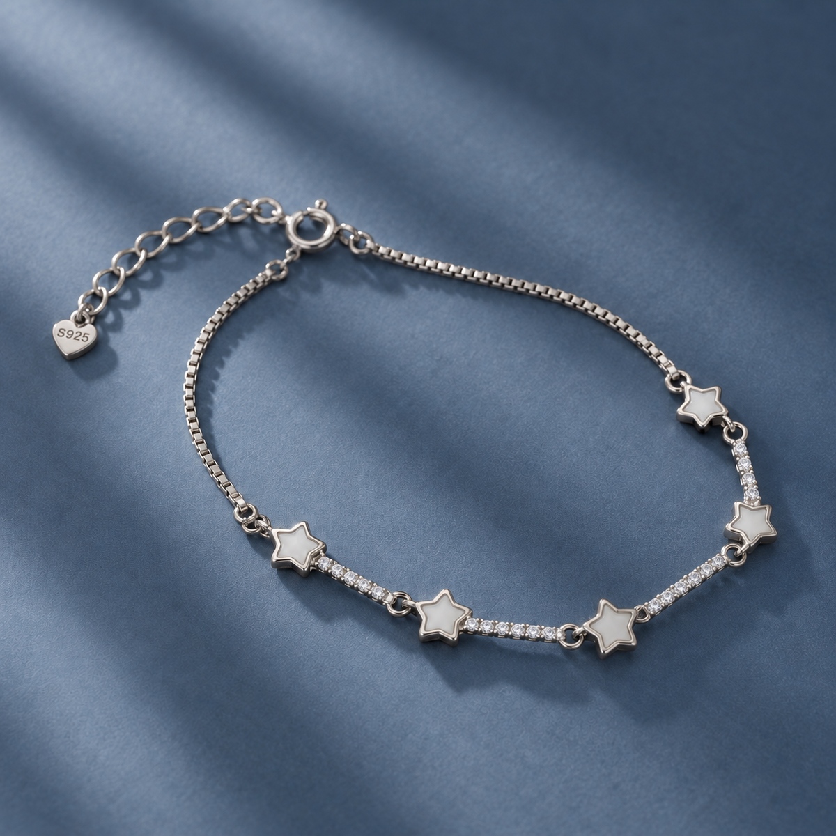 Star Charm Bracelet for Women | Elegant Daily Wear Bracelet | 925 Sterling Silver