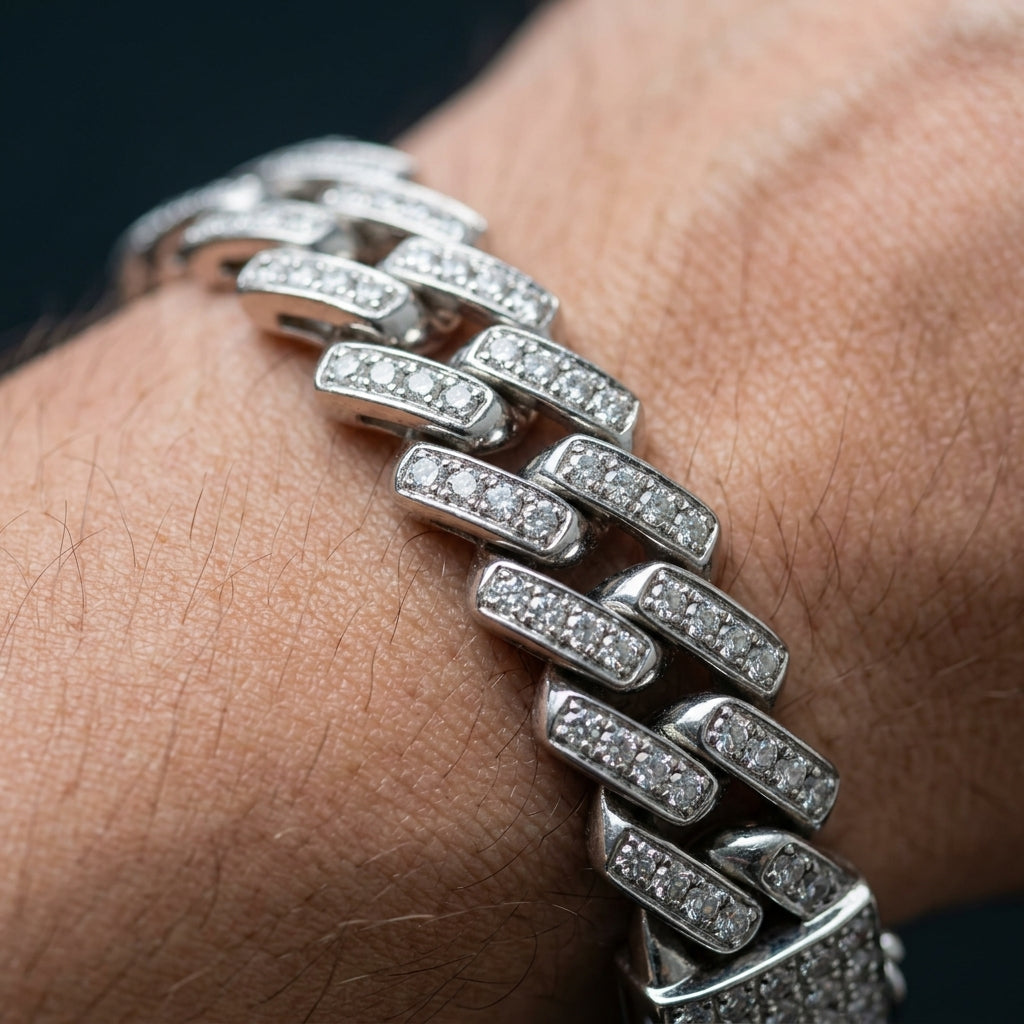 Classic Box Link Bracelet for Men | Minimal Everyday Bracelet | 925 Sterling Silver