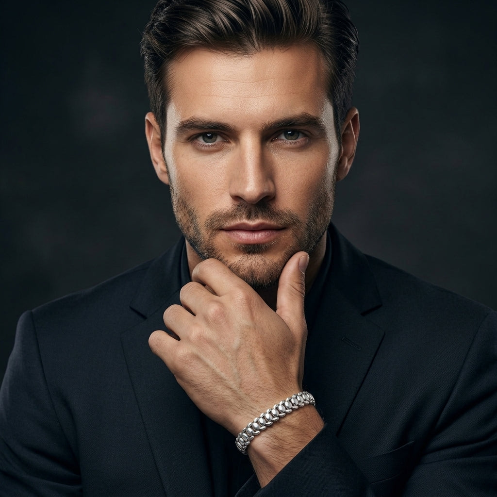 Classic Cuban Chain Bracelet for Men | Minimal Everyday Bracelet | 925 Sterling Silver