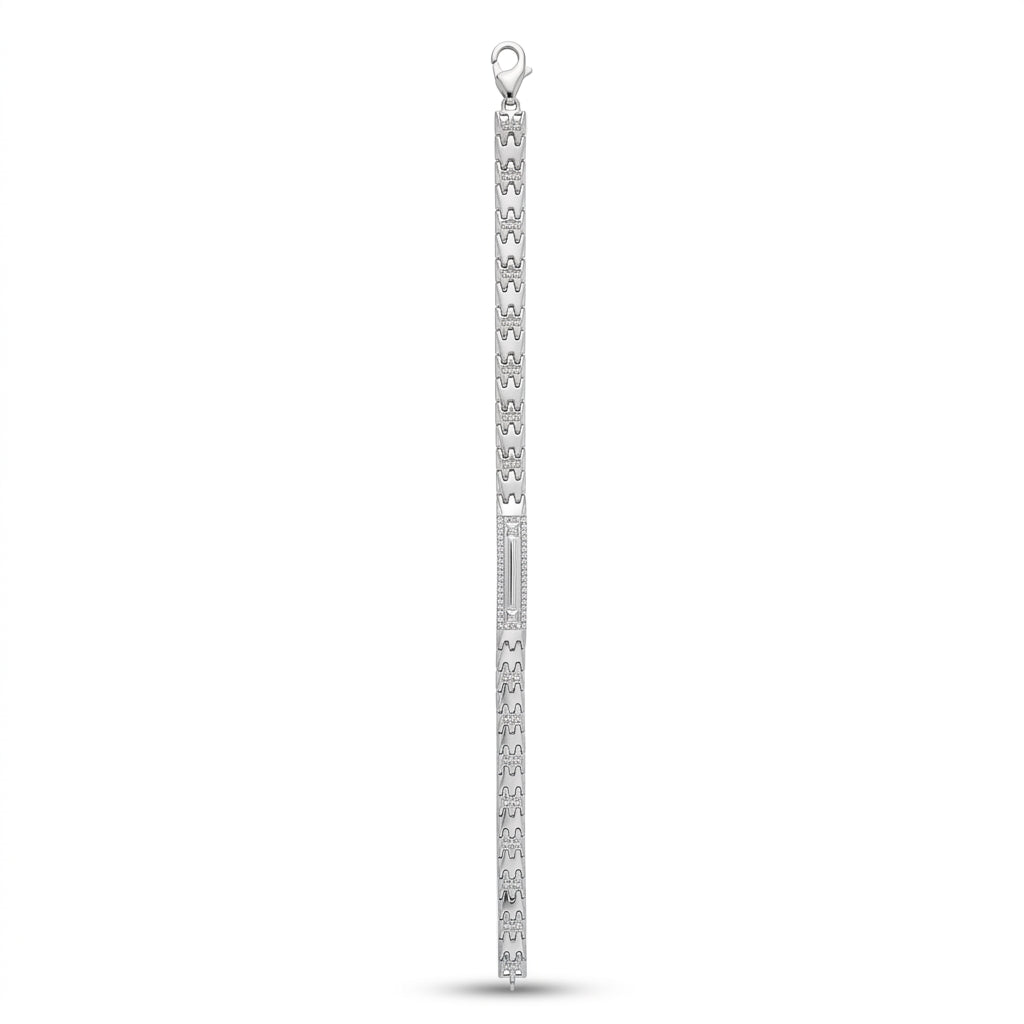 Classic Pattern Link Bracelet for Men | Elegant Daily Wear Bracelet | 925 Sterling Silver