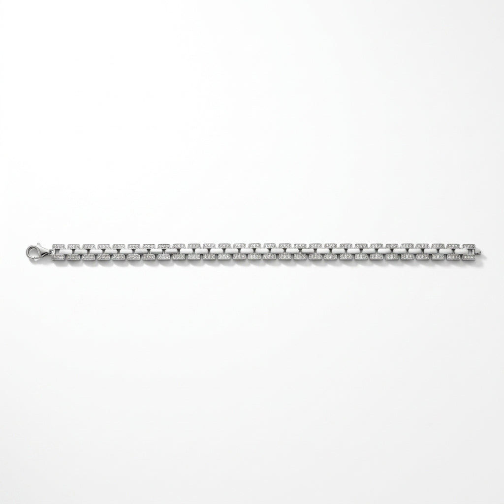 Diamond Link Bracelet for Men | Luxury Statement Bracelet | 925 Sterling Silver