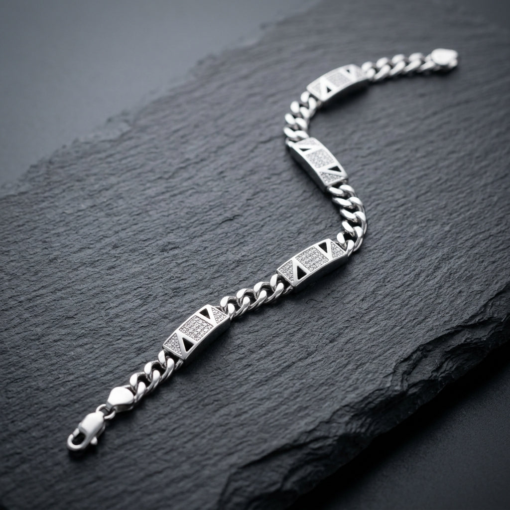 Designer Chain Link Bracelet for Men | Premium Statement Bracelet | 925 Sterling Silver