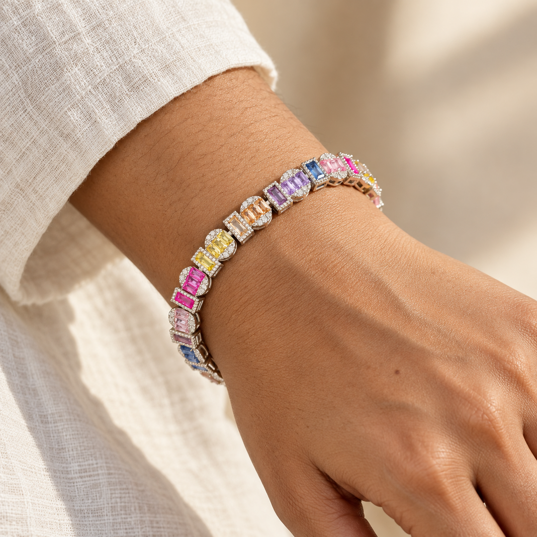 Classic 925 Sterling Silver Bracelet for Women | Minimal Elegant Adjustable Daily Wear Jewelry