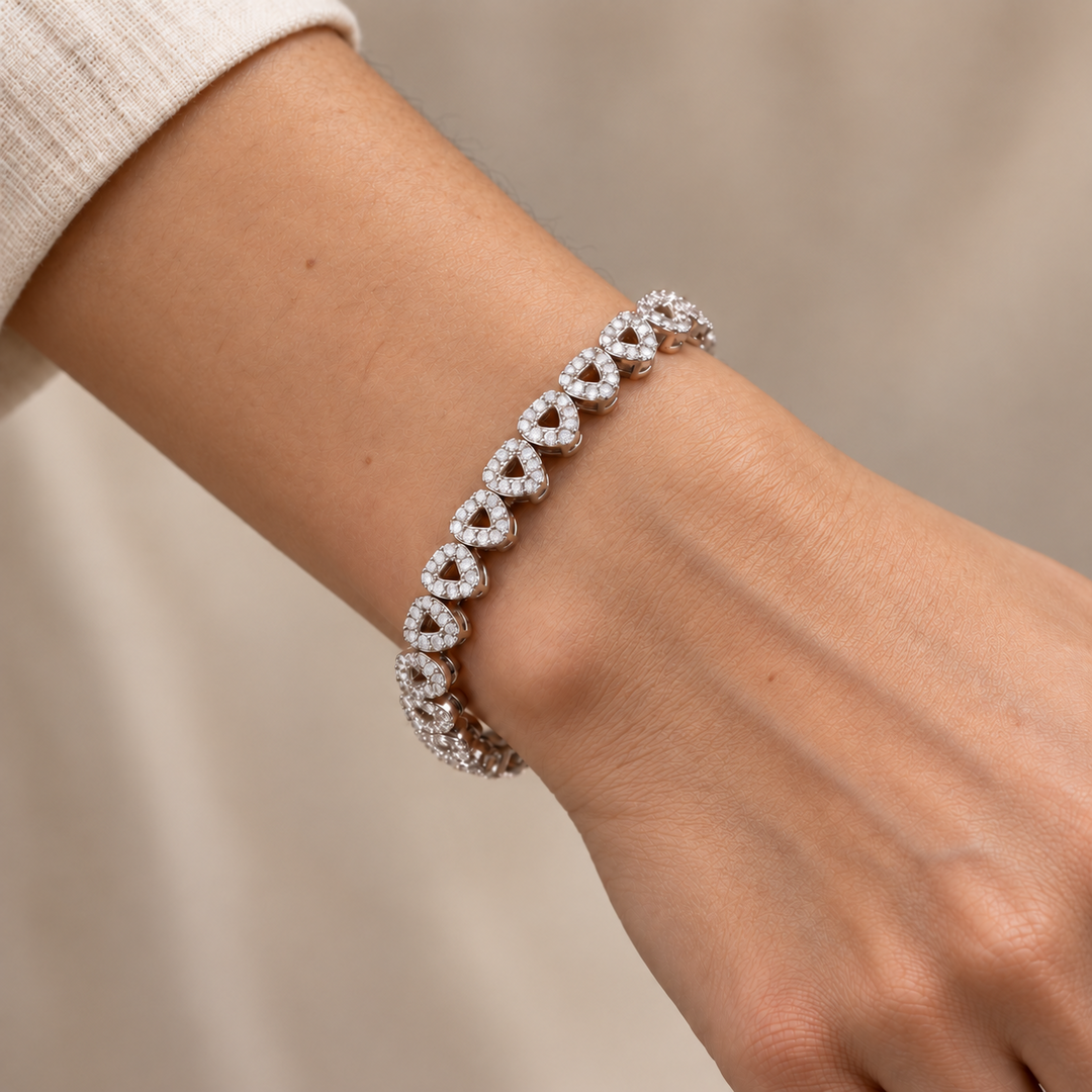 925 Sterling Silver Bracelet for Women | Elegant Minimal Daily Wear Hand Jewelry