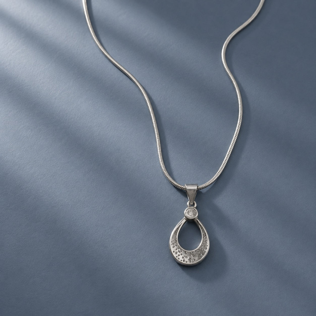925 Sterling Silver Teardrop Pendant Necklace | Elegant Silver Chain for Women